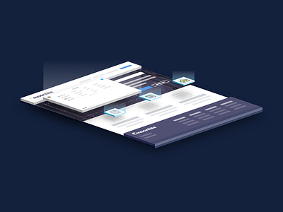 Falling into place graphic illustration website