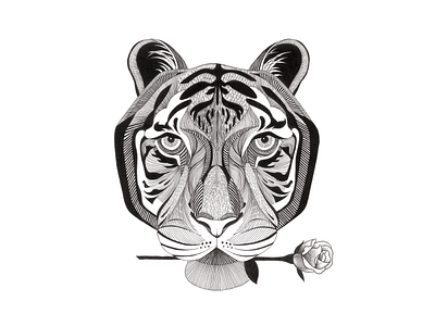 Chinese Zodiac Series | Year of the Tiger animal blackandwhite chinesezodiac design graphic illustration ink tiger zodiac