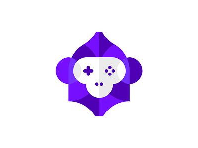 Gaming Ape: monkey + gaming pad, logo design symbol ape artificial intelligence creative face head helmet flat 2d geometric fun intelligent creature game games gaming pad gorilla logo logo design monkey smart clever tech technology vector icon mark symbol vr ar ai wild animals