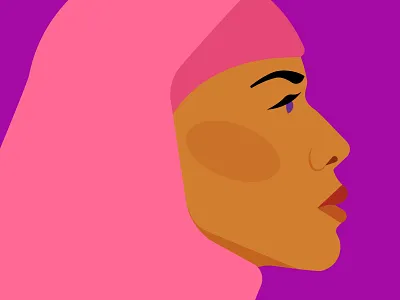 Oriental beauty girl illustration portrait vector