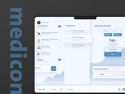 Mediconsult App blue and white dark app ios ipad air medical app