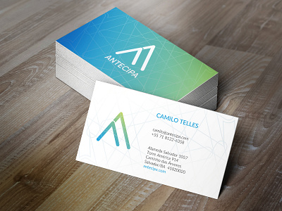 Antecipa branding card illustration logo vector