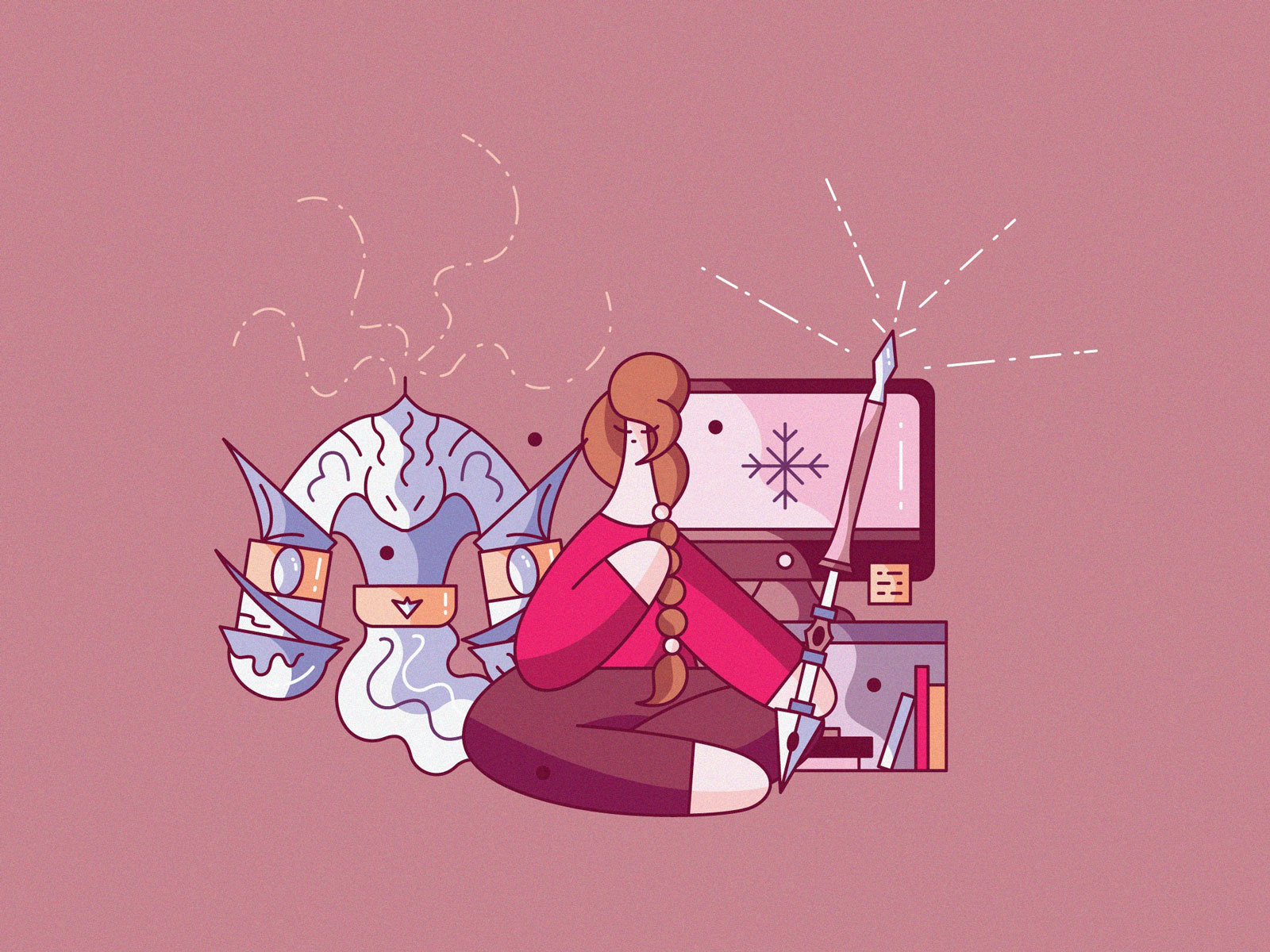 Example of Dude Designs: Vibrant Character Art