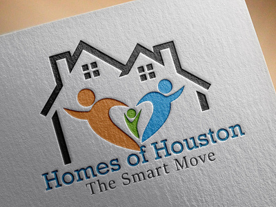 Homes of Houston branding illustration logo property logo vector