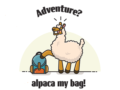 Adventure time alpaca animals funny illustration