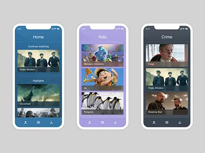 TV Discovery App app design ui