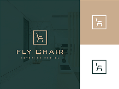 Flychair - Interior Design adobe branding design illustrator interior design letter logo logotype minimal monogram vector