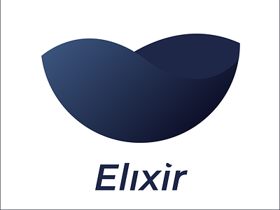 Elixir design flat icon illustration logo type website