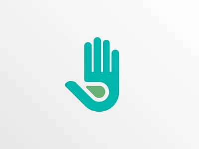 Hand drop drop hand logo