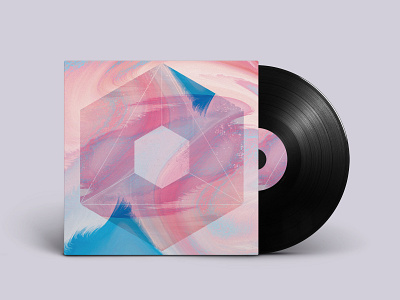 Mitriform - Album Cover abstract album album art album artwork album cover album cover design calm cloud color design flower geometry gradiant illustration kev andré perrin light medusa neon pink space