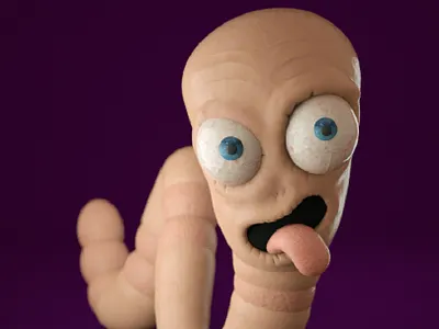 3D Worm 3d 3d art 3d artist character cinema4d design dribbble funny light modeling monster octane octanerender render shot worm