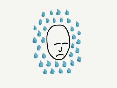 Mood color design icon icon artwork iconography illustration mood paper paper 53 rain sad sad face water