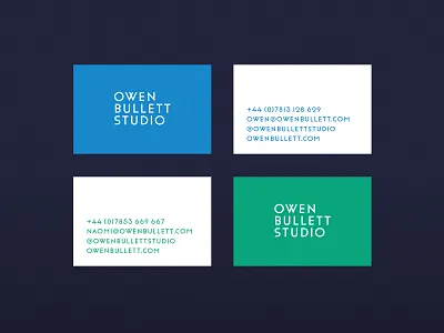 Owen Bullett Studio: Stationery artist branding businesscard design logo logotype stationery