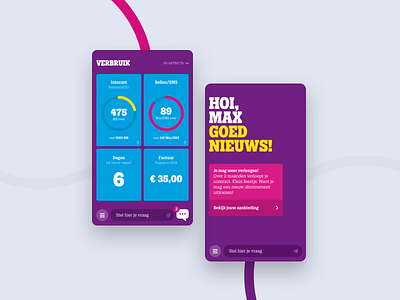 Tele2 app agency animation app chatbot data design interface layout mobile portfolio typography ui ux