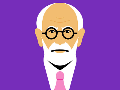 Sigmund Freud face portrait psychology sigmund freud vector