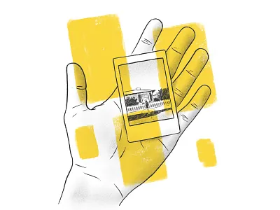 Memories film hand house illustration instant ipad pro man nostalgia photo photography polaroid procreate woman