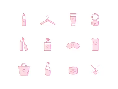 Beauty & Cosmetics Icon Set beauty beauty set cosmetics gradient icon icon set icons line icon linear icons vector