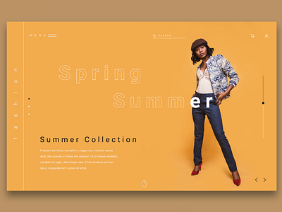 Fashion | Landing Page design fashion graphic graphic design interface model ui uiux ux web web design woman