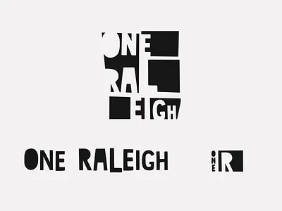One Raleigh Branding branding branding design city grid collage cutout monochrome north carolina raleigh