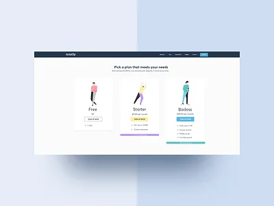 Pricing design flat illustration ui vector website