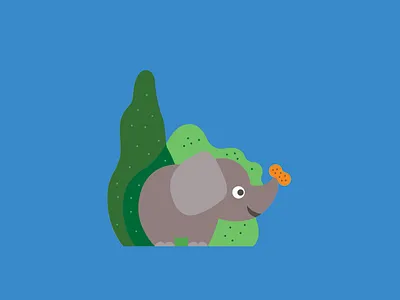 Creature I animal creature design elephant illustration peanuts tree