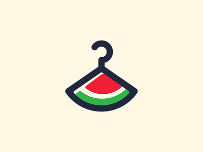 Fasmelon apparel clothing clothing brand creative cute fashion fruit hanger idendity illustration kids mark vector watermelon