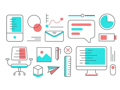 Mondays app denver design graphic illustration line office supplies ui work