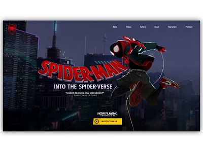 Spiderman: Into The Spider-Verse concept design sketch app spiderman ui ui design uidesign ux ux designer website concept