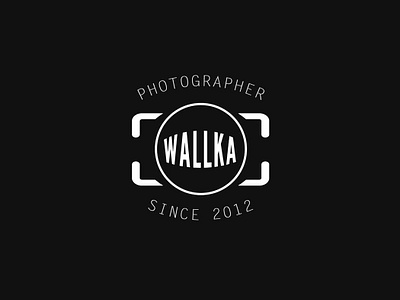 WALLKA photographer logo camera camera icon camera logo czech design illustrator logo logo design nickname photographer photographer logo photography talent vector wallka