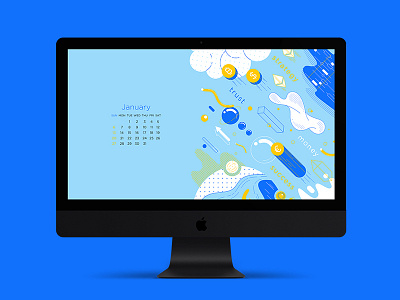 January wallpapers illustration vector