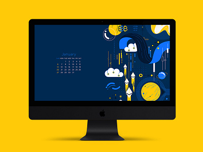 January wallpapers illustration vector