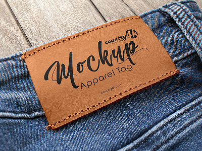 2 Free Apparel Tag PSD MockUps in 4k apparel apparel tag clothing design free jeans logo mockup presentation psd thread wear