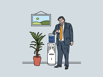 Office Life design drawing illustration office vector
