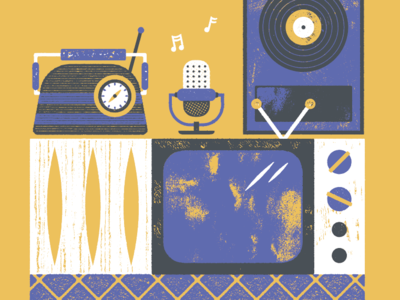 Memphis illustration musical texture