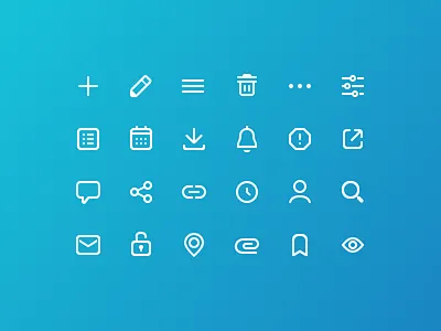 A sample of icons from the style guide design divorce icon iconography parents ui