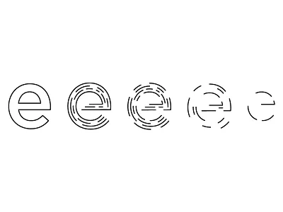 E Logo Progression design icon logo typography vector