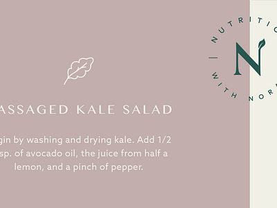 Nutrition WIP badge branding healthy icon kale logo