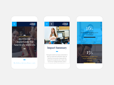 College Advising Corps Website briteweb clean design education mobile modern non profit social impact typography ui ui design web design website