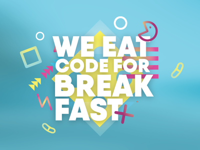 We Eat More Breakfast concept fun illustration typography vector
