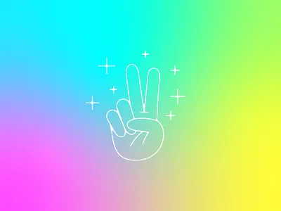 Peace bye felicia chill gradient gradient mesh icon illustration peace product icons