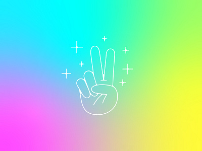 Peace bye felicia chill gradient gradient mesh icon illustration peace product icons