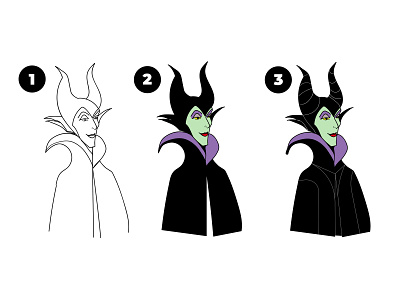 Maleficent Avatar Vector Process animation branding clean color concept design flat graphic illustration interface ios logo minimal ui ui ux userexperience ux ux ui vector web