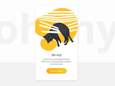 Error 2d broken cat design error error 404 illustration link mobile page 404 ui