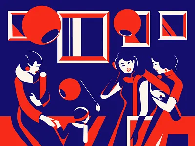 Happy lunar new year illustration vector