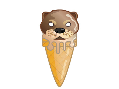 Otter animals design illustration otter vector