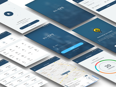 BS+GPS Mobile App clean app design gps app mobile mobile app tracking app ux
