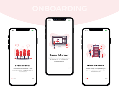 On boarding Ui art brand clean ui clean ui screen influencer mobile ui on boarding screen onboarding onboarding ui ui ux visual ui walk though ui
