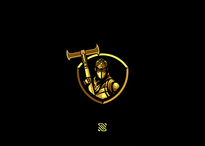 Black Knight artwork black blackknight brandidentity branding design esport esports fortnite gold illustration knight logo mascot vector