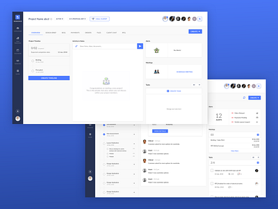 Project Management dashboard alerts daily ui 002 dashboad empty states livspace meetings project management tasks timeline ui web deisgn