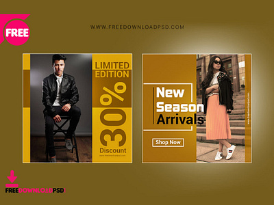 Limited Edition Social Media PSD Template Set facebook social media fashion social media fashion wear social media instagram social media social media stylish fashion social media super sale social media